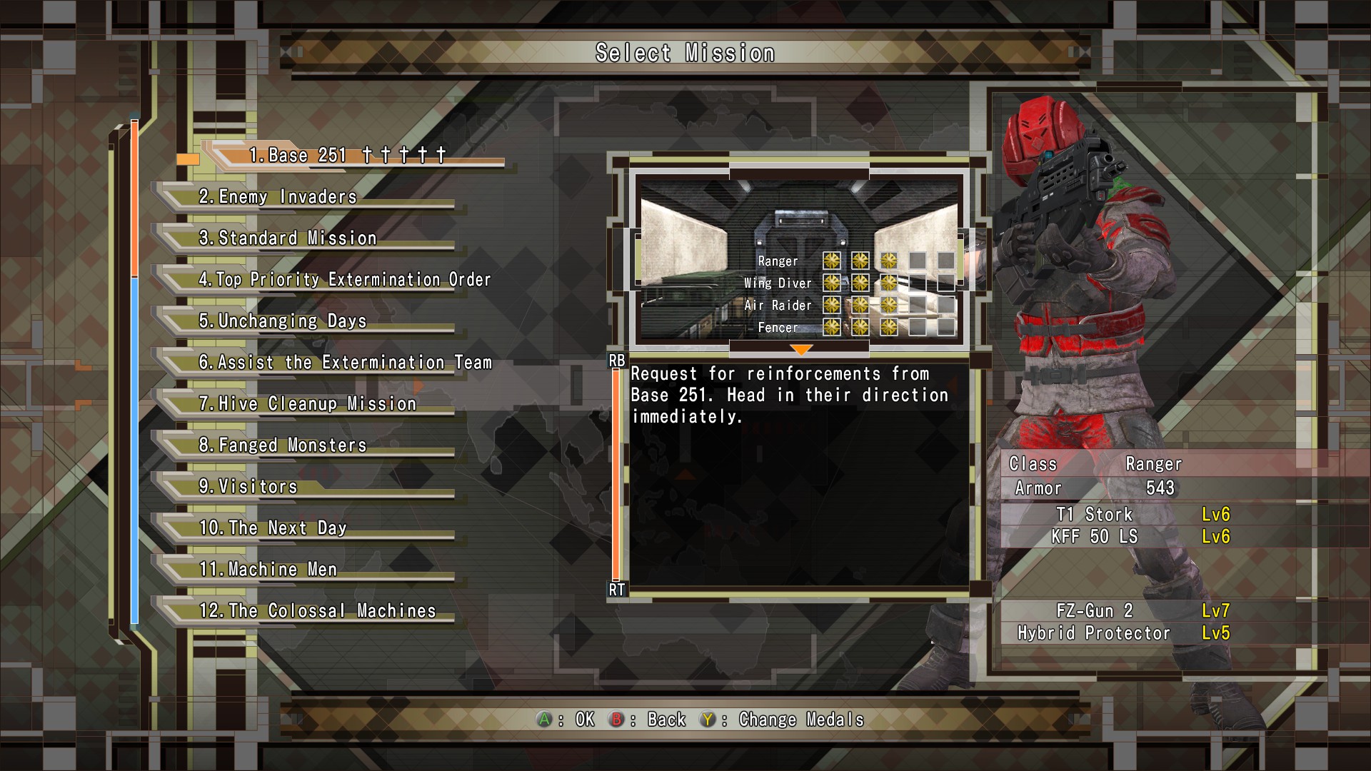 Earth Defense Force 6 Mission Select Steam