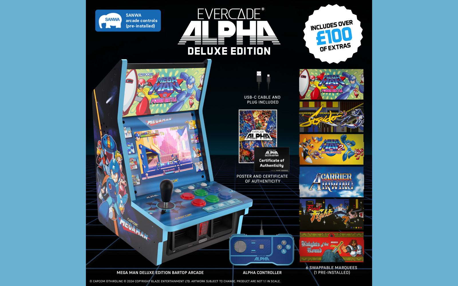 Evercade Alpha Mega Man Bartop Deluxe Edition