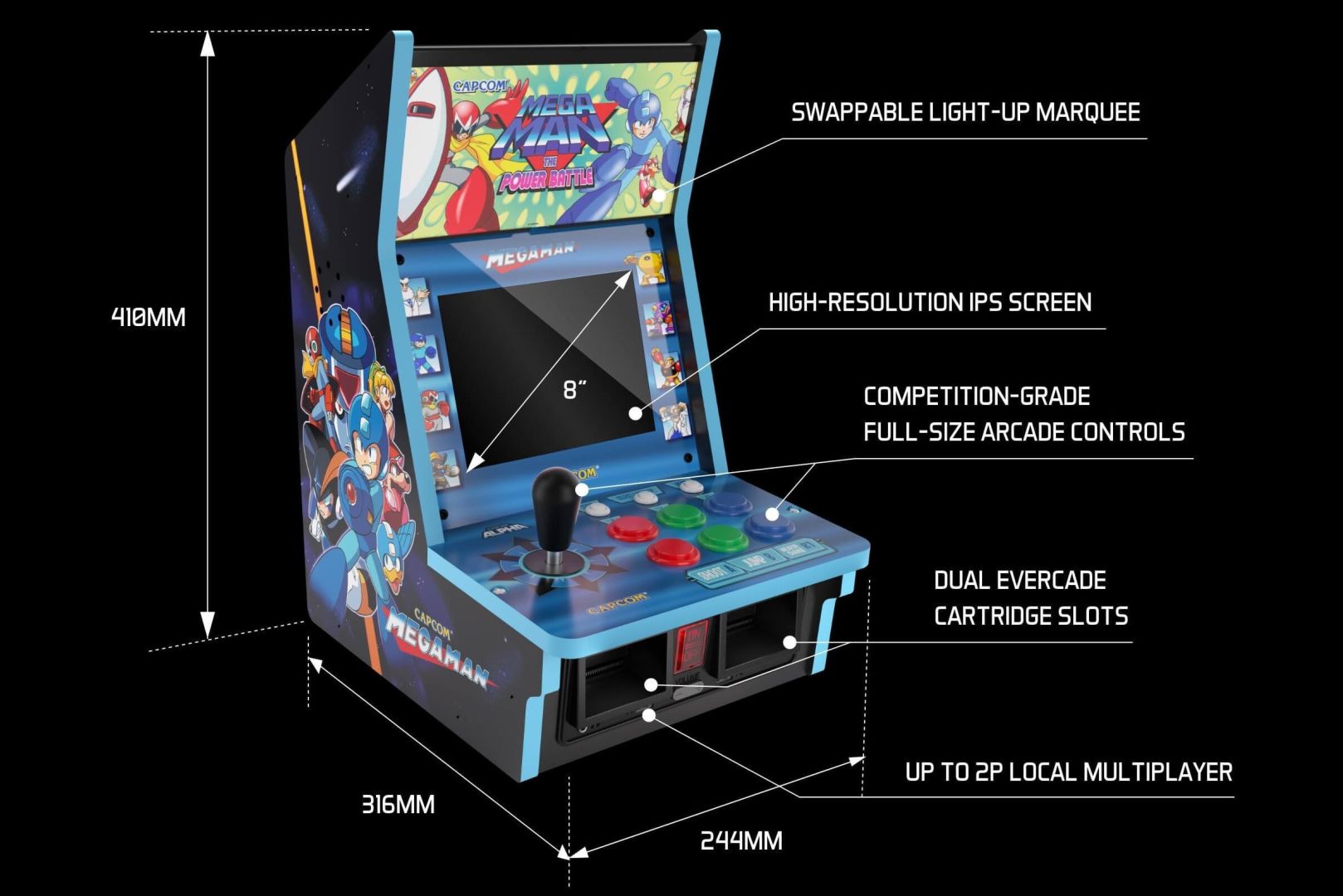 Evercade Alpha Mega Man Bartop Arcade